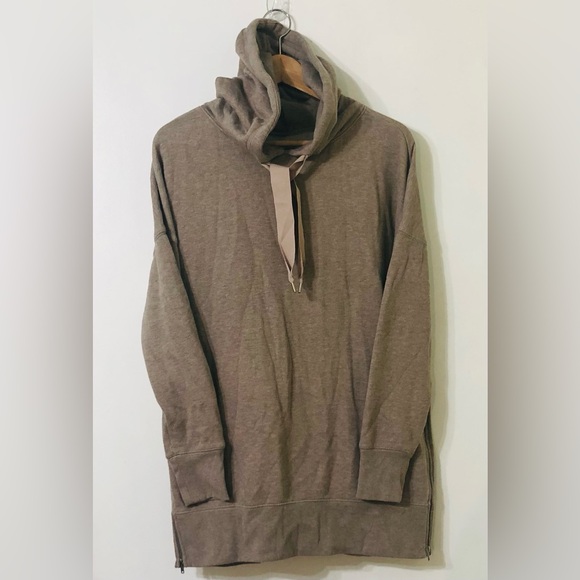 Aerie women’s soft hoodie side zip long reglan sleeves brown.M - Picture 2 of 4
